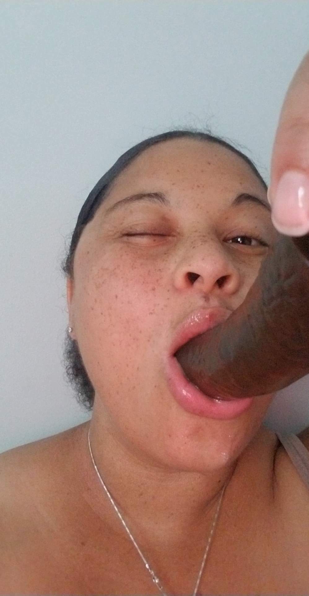Cum all over my freckles and my tongue daddy! — 54