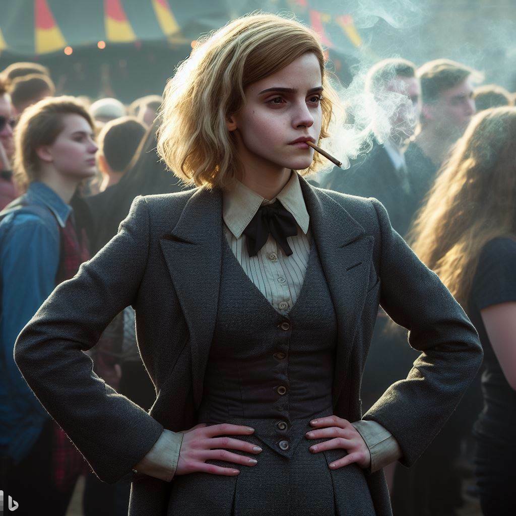 Emma Watson - Hermione - Smoking Fetish AI Art — 10